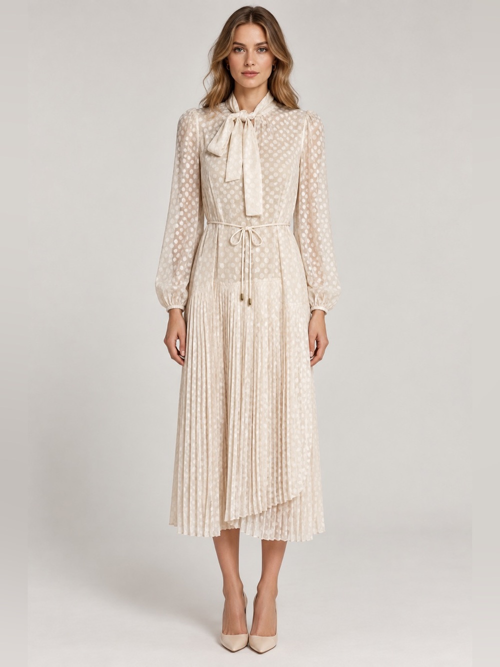 Zimmermann Plisse Dress Pearl Size 3 US 10 NWT $650